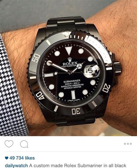 rolex with black|rolex all black submariner.